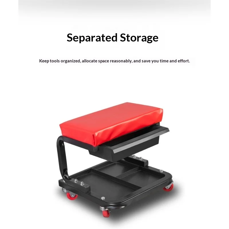 

Низкопрофильная передвижная подставка-лежак для автомеханика с мягкой обивкой, усиленной стальной рамой, регулируемым подголовником, поворотными колесами, портативная