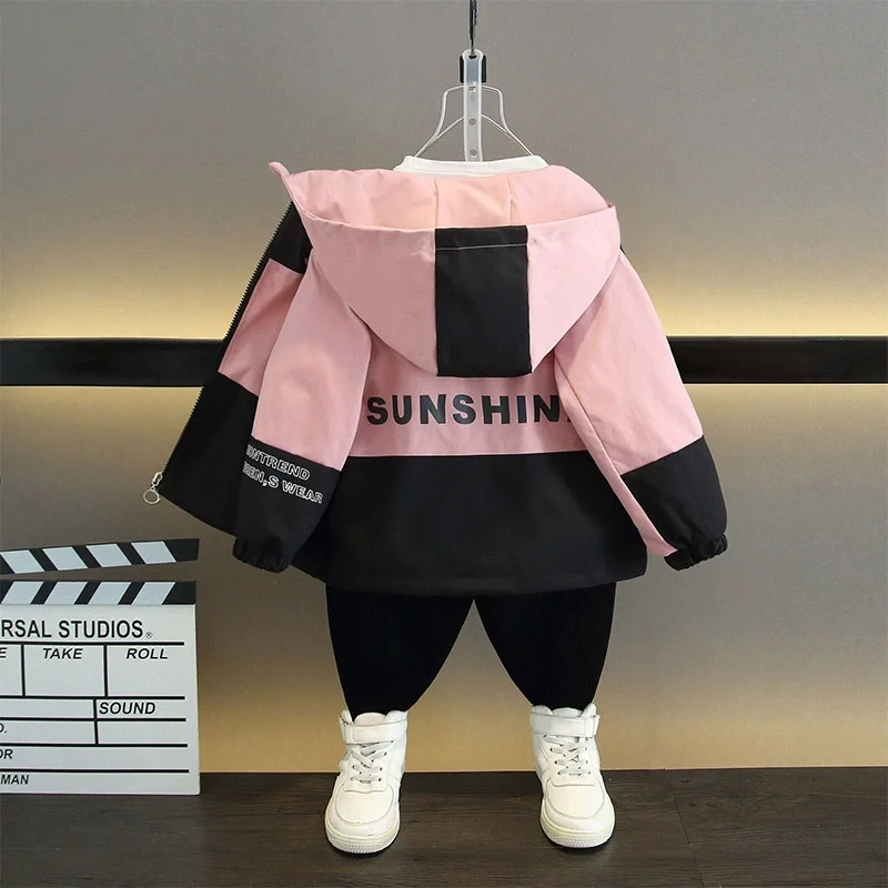 2-12 Jahre SunShine Mädchen Jacke Herbst Kleine Prinzessin Windjacke Mantel Mit Kapuze Reißverschluss Jungen Oberbekleidung Geburtstagsgeschenk Kinderkleidung