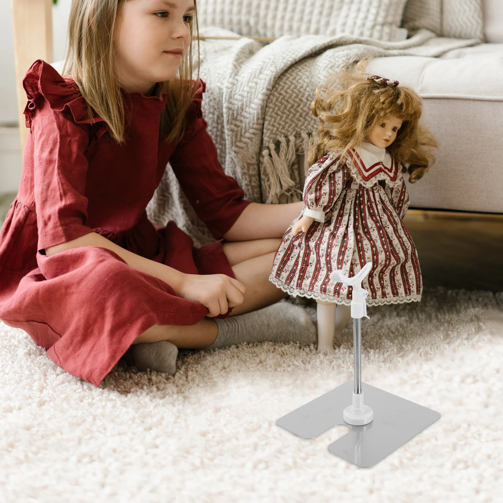 

Stainless Steel St Adjustable Height Support Frame Figures Display Rack Storage Solution Action Figure St Toy