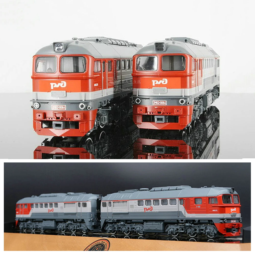 ROCO HO 1/87 Train Model RZD 73793 Digital Sound Diesel Locomotive 2 Sections Russian Painted Railcar Toy