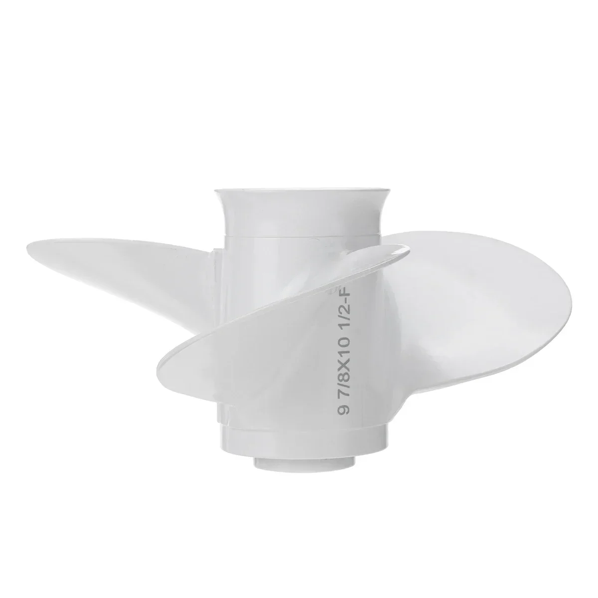 Outboard Propeller Aluminum Alloy 3 Blades 10 Spline Tooth R Rotation White For Yamaha 20-30HP 664-45945-00-EL 9 7/8 x 10 1/2