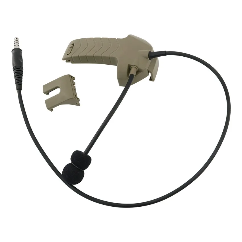 Taktyczny adapter zestawu słuchawkowego chroniący słuch, kompatybilny z elektronicznymi nausznikami Walker's Razor Zawiera zestaw mikrofonowy i U94PTT