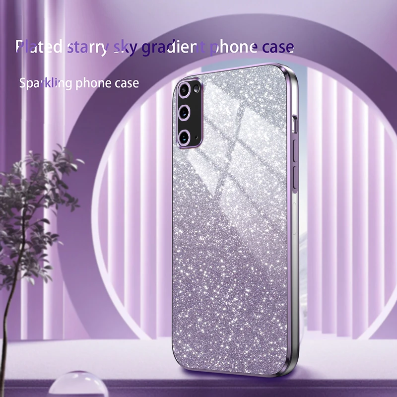 For Samsung Galaxy S20 Plus Luxury Electroplated Glitter Case For Samsung S20 Ultra S20 FE Soft Bumper Clear Phone Back Cover