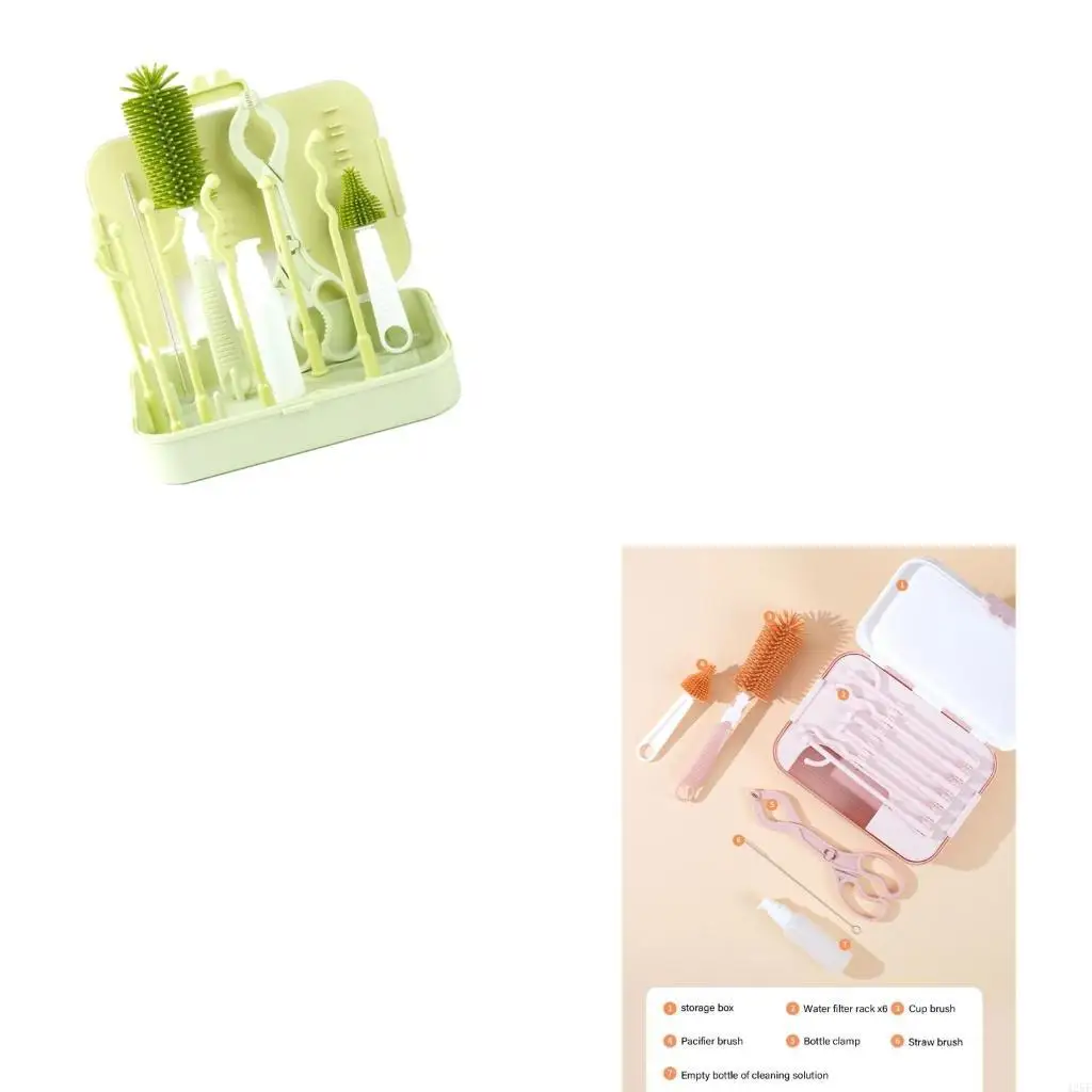 

Baby Bottle Brush Cleaner with Brush Bottle Holder Empty Bottle and Drying Rack 425F