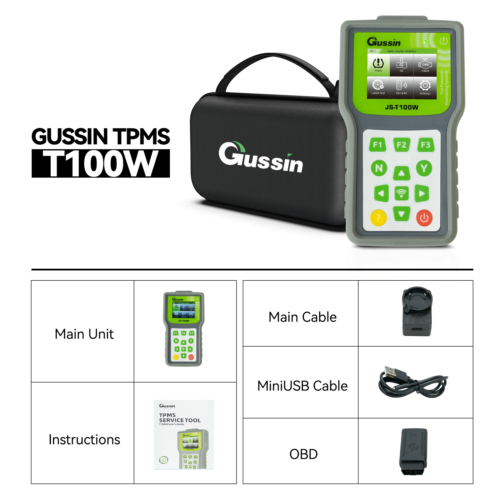New Customer Order Discount Gussin Programmable Universal Tpms Sensor Sales Promotion for 1 Programming Tool and 8 Sensors