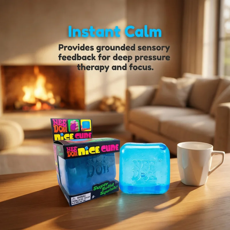 

Schylling NeeDoh Nice Cube Stress Relief Toy | Super Solid Squish Sensory Fidget | Slow Rising Ice Cube Anxiety Relief 230g