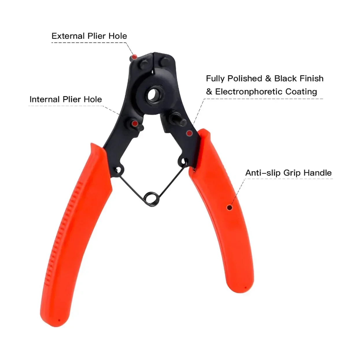 4 IN 1 Snap Ring Pliers Set 6 Inch 4 in 1 Multi-Angle Retaining Ring Pliers Set Internal External Circlip Pliers