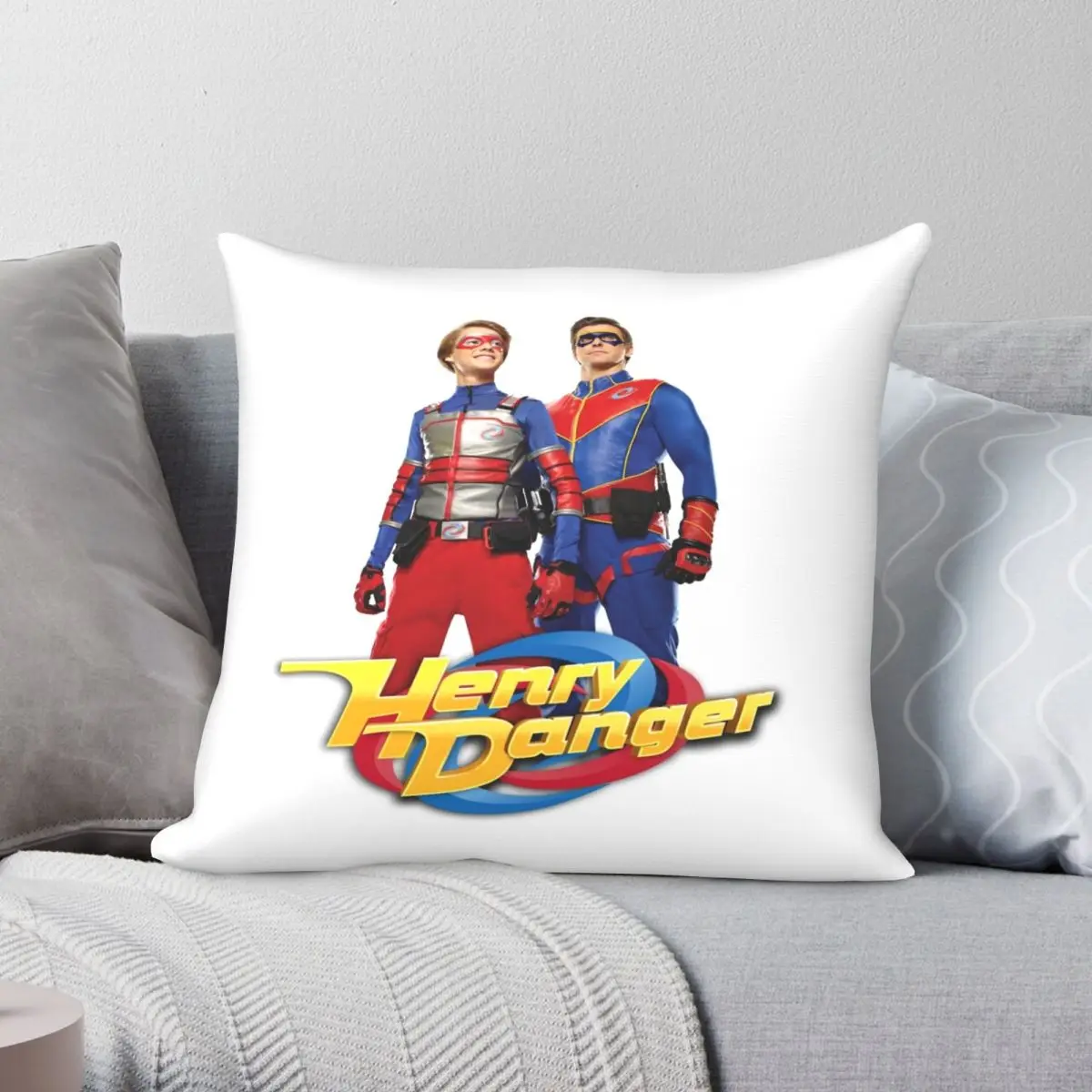 Henry Danger Heroes Square Pillowcase Polyester Linen Velvet Creative Zip Decor Pillow Case Car Cushion Cover