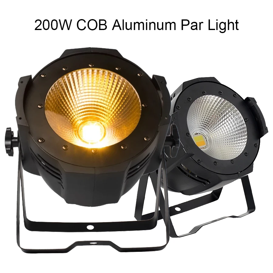 Imagem -02 - Aik 200w Cob Luz Par Branco Quente Mais Branco Frio Estágio Luz Aplicável para Bar Festa de Casamento Iluminação de Salão Dmx512 Controle Sur dj