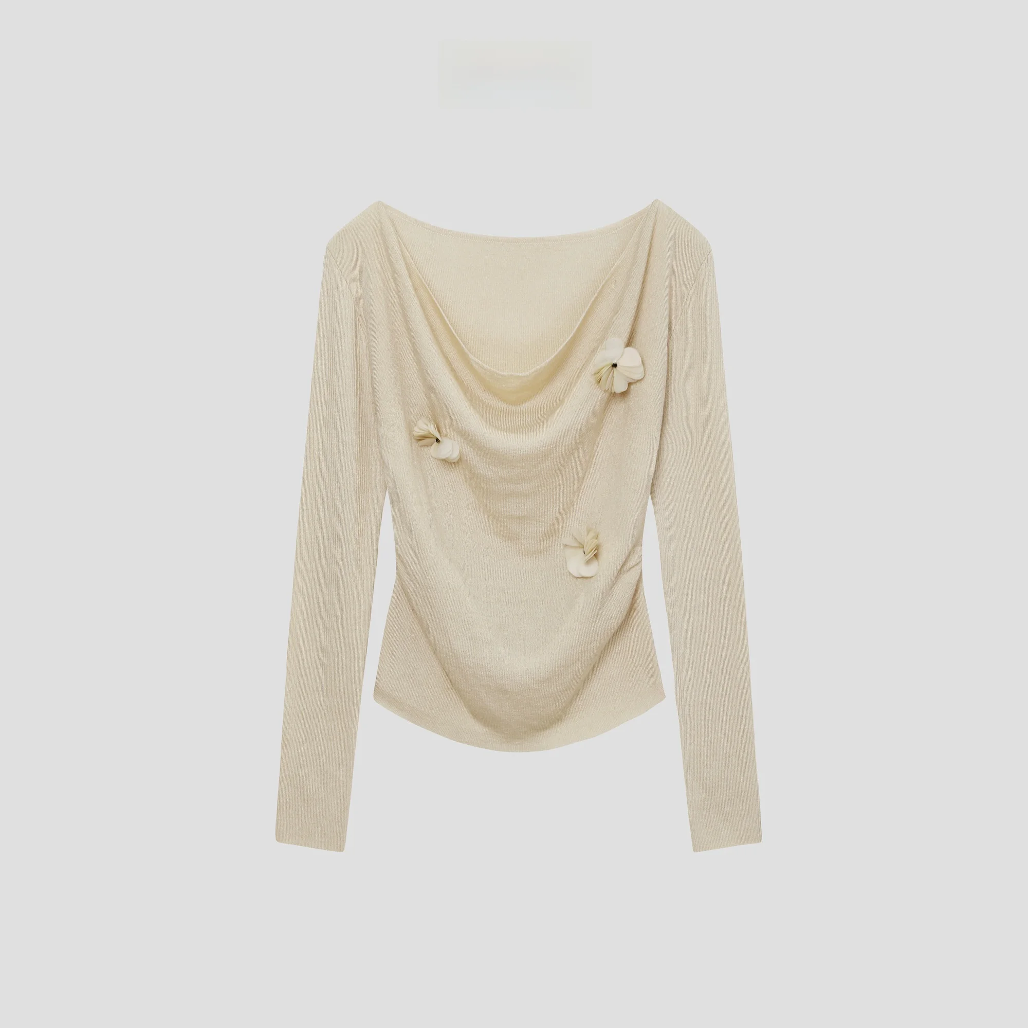 

FORNIYOYO Moonlight Schumann: Приталенный трикотажный джемпер с открытой талией, базовый слой для многослойных образов, повседневный, из шерстяной смеси, с длинными рукавами