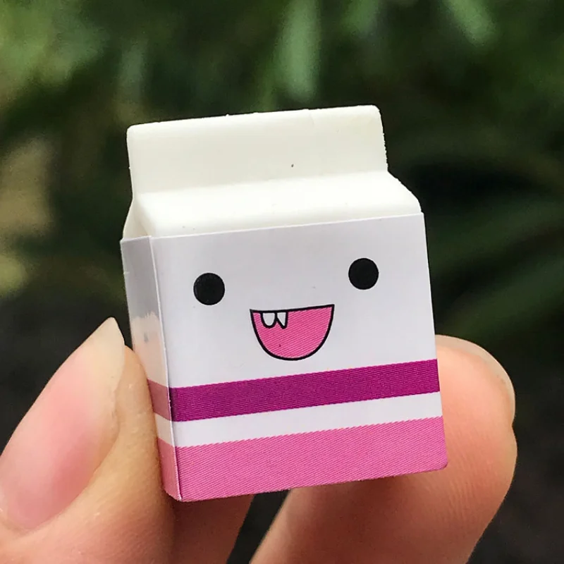 6 pz/pacco NEW Kawaii Cartoon Boxed Milk Biscuit Eraser Cute Stationery School Girl Student Supplies materiale per feste