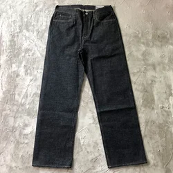 15oz Original Heavyweight Red Selvedge Washed Denim Jeans Autumn Winter American Vintage Embroidery Men's Loose Straight Pants