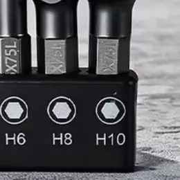 Ball End Hex Screwdriver Bit Magnetic H1.5-H10mm 75mm Long Electric Drill Driver For Furniture Assembly Mechanical Repair Tool