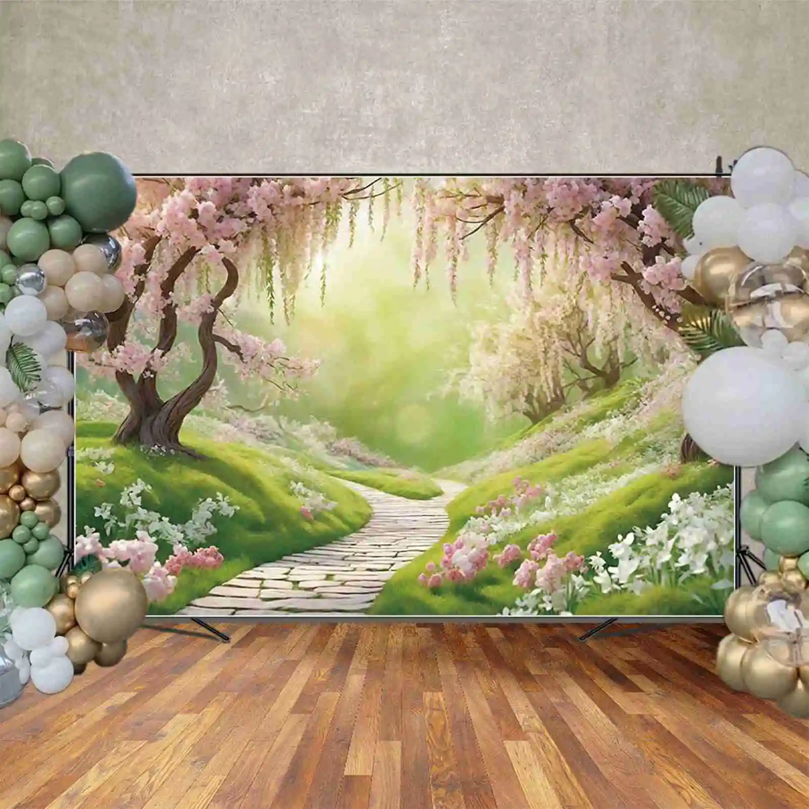 MOON.QG 2025 Christmas Backdrop Photography Window Xmas Tree New Year Photocall Background Children Studio Photocall Accessories