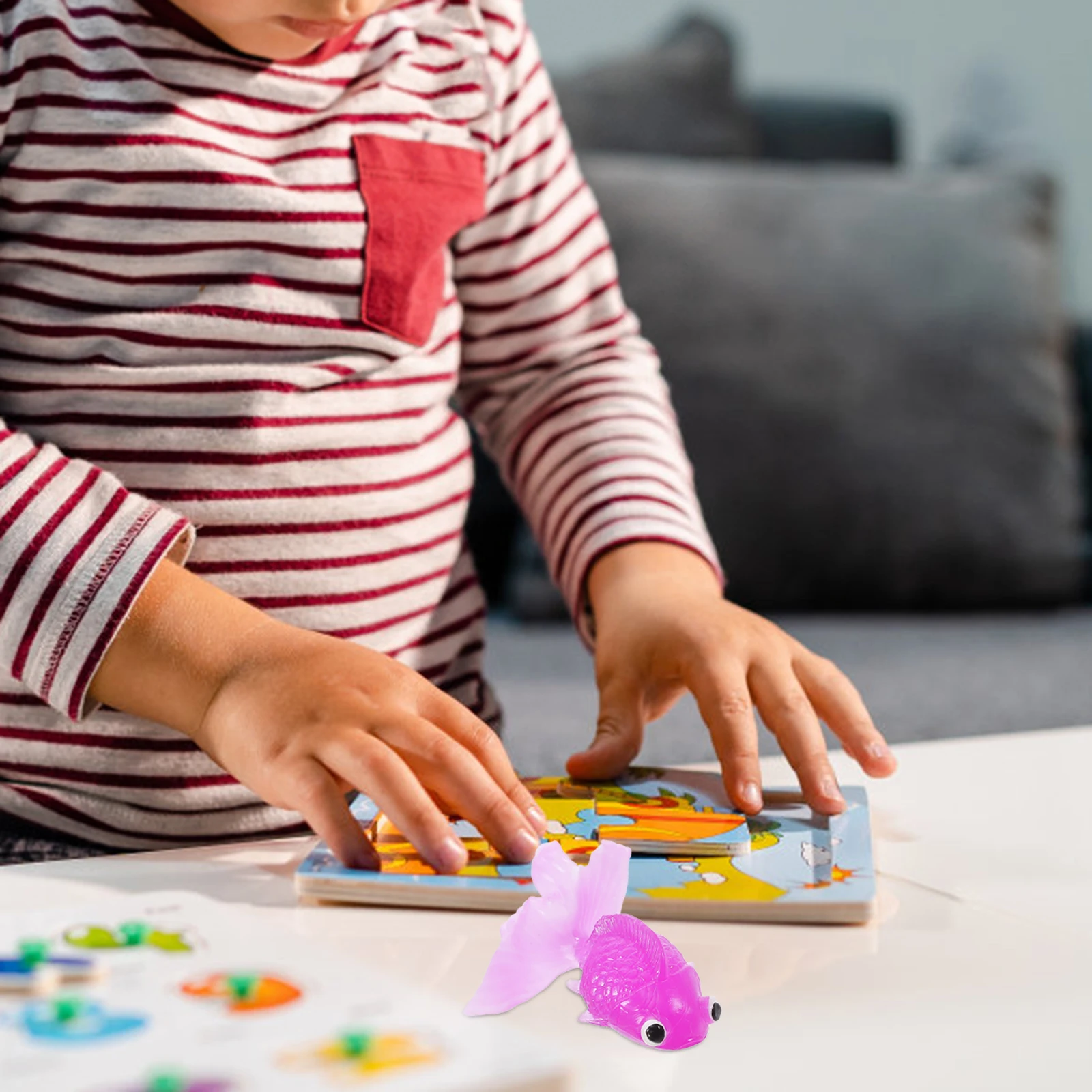 

12pcs Realistic Tpr Goldfish Figure Kids Playset Party Favors Gift For Children Decor Collection (Mixed Color)