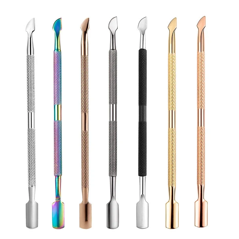 

Двусторонний толкатель для кутикулы из нержавеющей стали, средство для удаления омертвевшей кожи, средство для ухода за ногтями для педикюра и маникюра