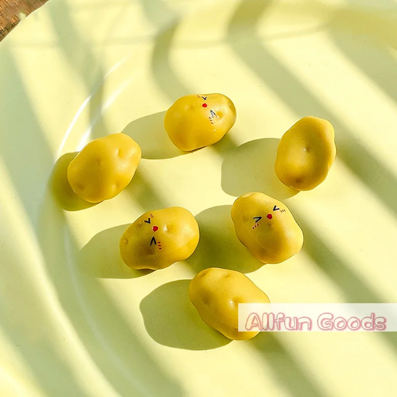 10Pcs Cute Cartoon Miniature Potato Figurine Crafts Figures Creative Decoration Desktop Small Ornaments Home Decoration Gifts