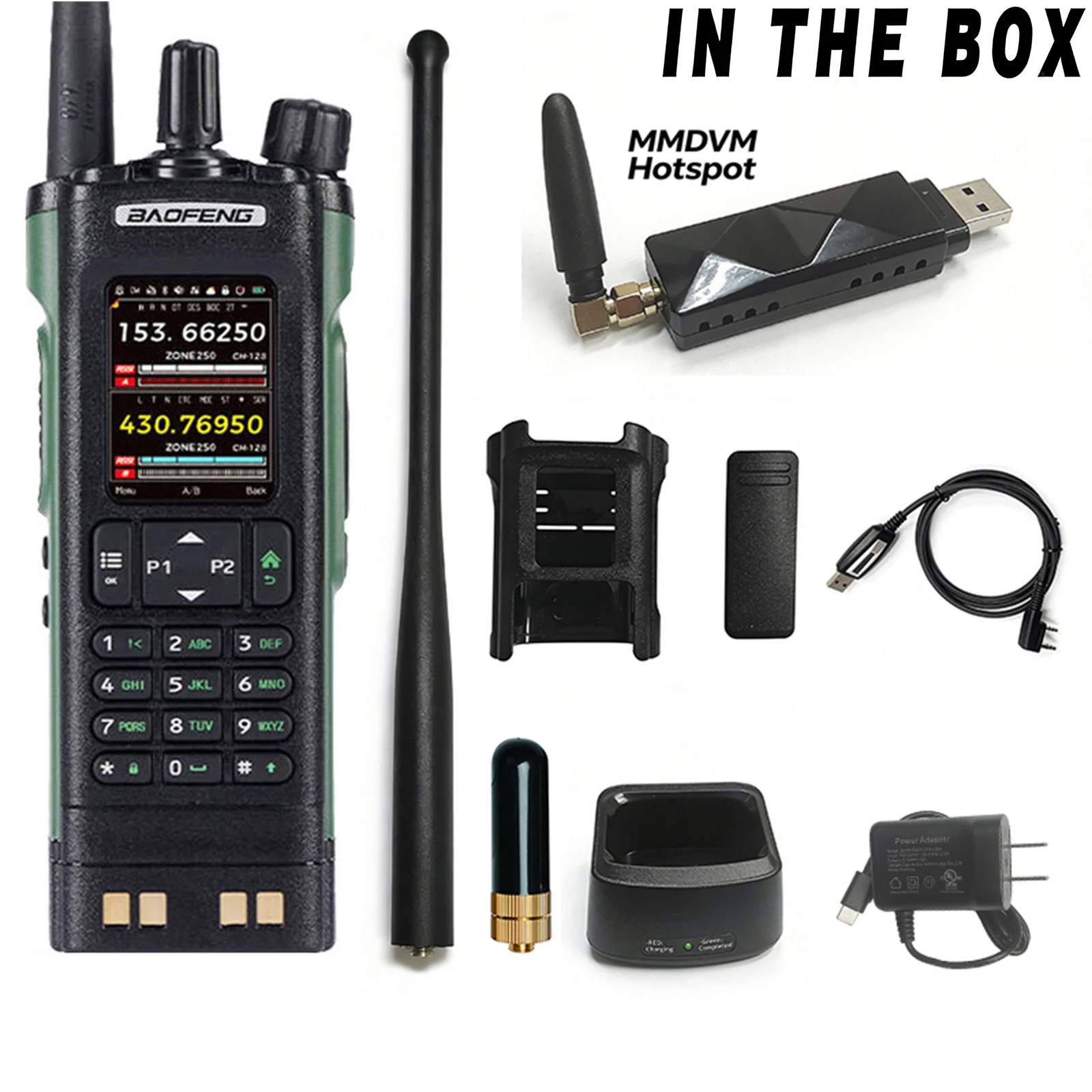 DMR Plug and Play Bundle Baofeng DM32UV Digital Analog Dual Band Portable Two Way Radio USB MMDVM Hotspot Walkie Talkie Low Cost