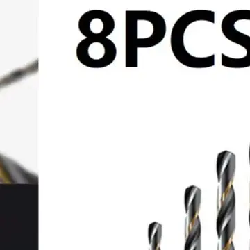 8PCS HSS Nitride Coated Drill Bits 1/4 Hex Shank for Quick Drill Bit Replacement Suitable for Wood and Plastic