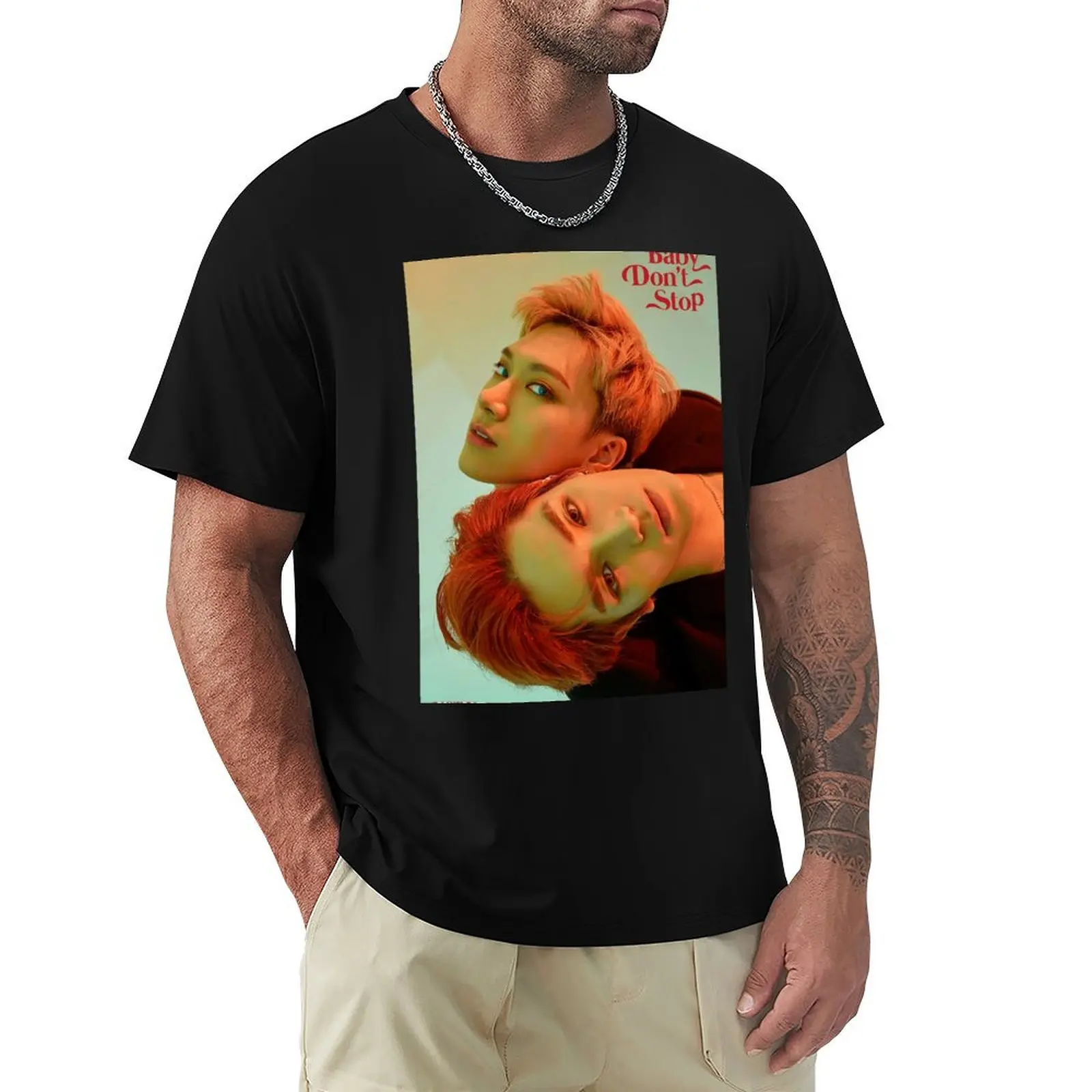 

NCT U Baby Don't Stop Taeyong x Ten T-Shirt Fashion Letter Print T-Shirt