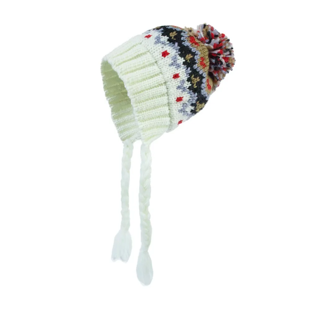 

Cute Autumn Winter Children Knitted Hat Warm All-match Boys Girls Beanie Cap Outdoor Windproof Ear Protection Hats Gifts