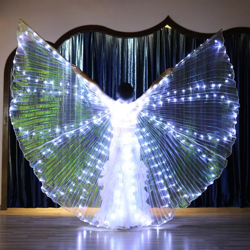 Super Alas Isis Luminous Led Costume Wings for Belly Dance Butterfly Wings or Women Costume Dancewear for Women