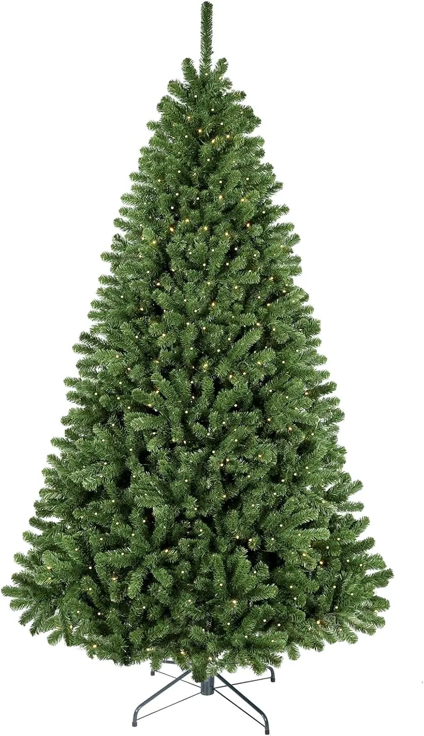 

7 Feet Christmas Tree, Pre-lit Premium Spruce Hinged Artificial Christmas Tree with 400 Lights, 1121 Branch Tips