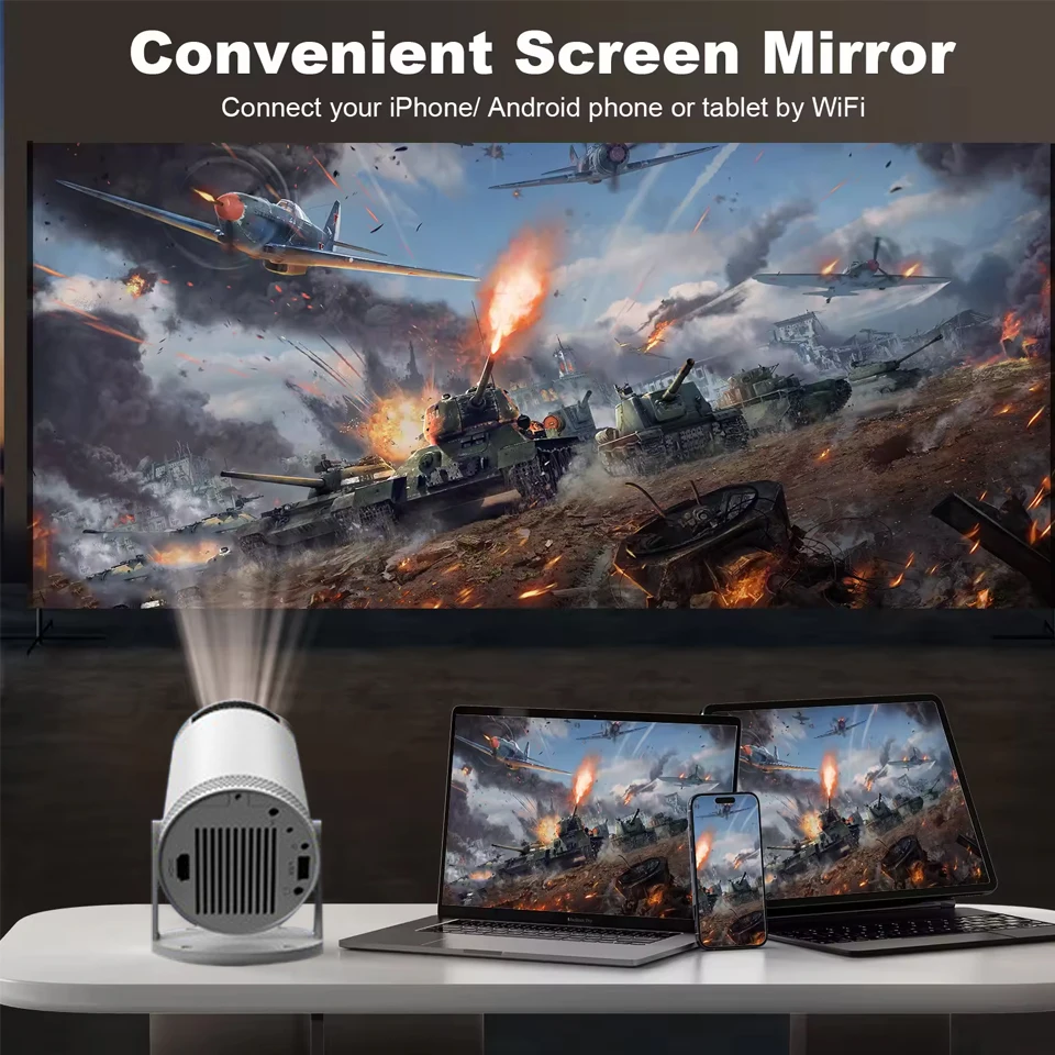 Proyector inteligente FY300 Pro 4K Wifi6 290ANSI Allwinner FY300 BT5.0 1080P 1280*720P cine en casa proyector al aire libre regalos de navidad