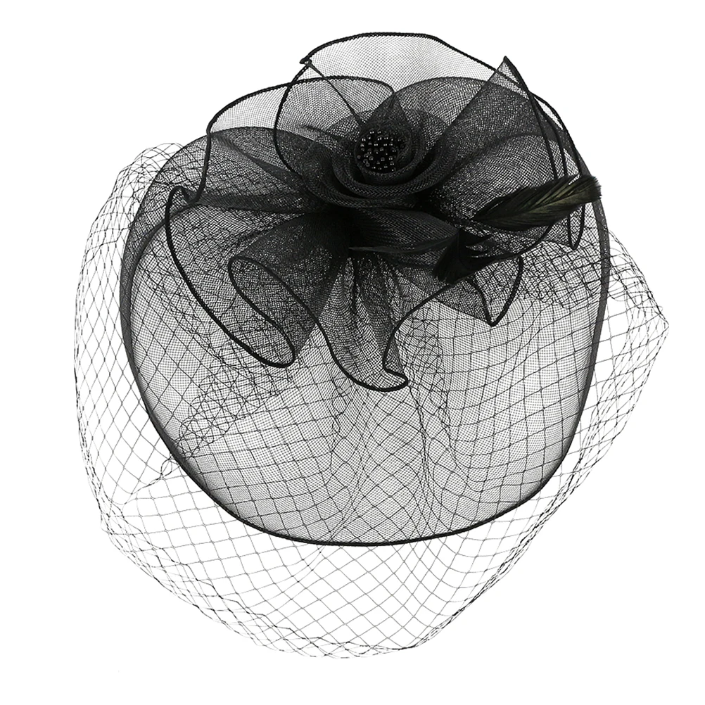 

Creative Headdress Accessories Women Gauze Party Headwear Elegant Hair Clip Flower Shape Hairpin Dance Costume Partywear