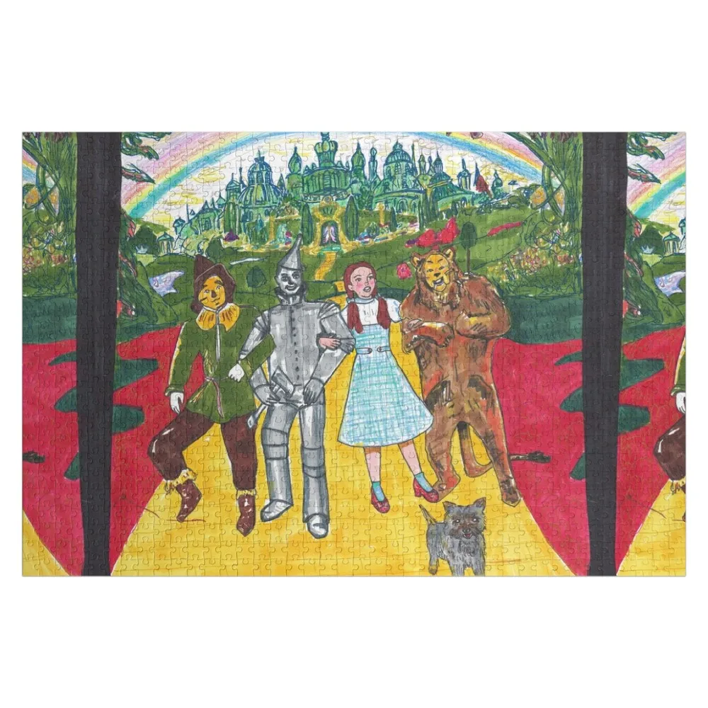 

Пазл «Волшебник страны Оз» — Желтая кирпичная дорога, деревянный пазл с фото, персонализированный, для взрослых, с животными, деревянные пазлы для взрослых