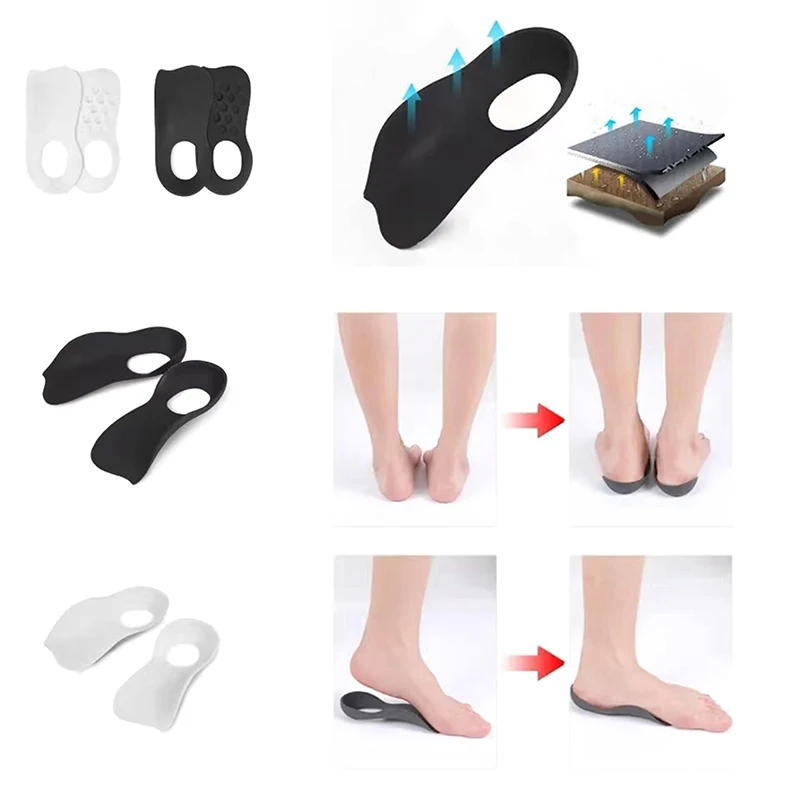 Men's And Women's TPE Arch Breathable Corrective Insoles Flat Foot Orthopedic Insoles With Cut-out Fit High Arch Insoles