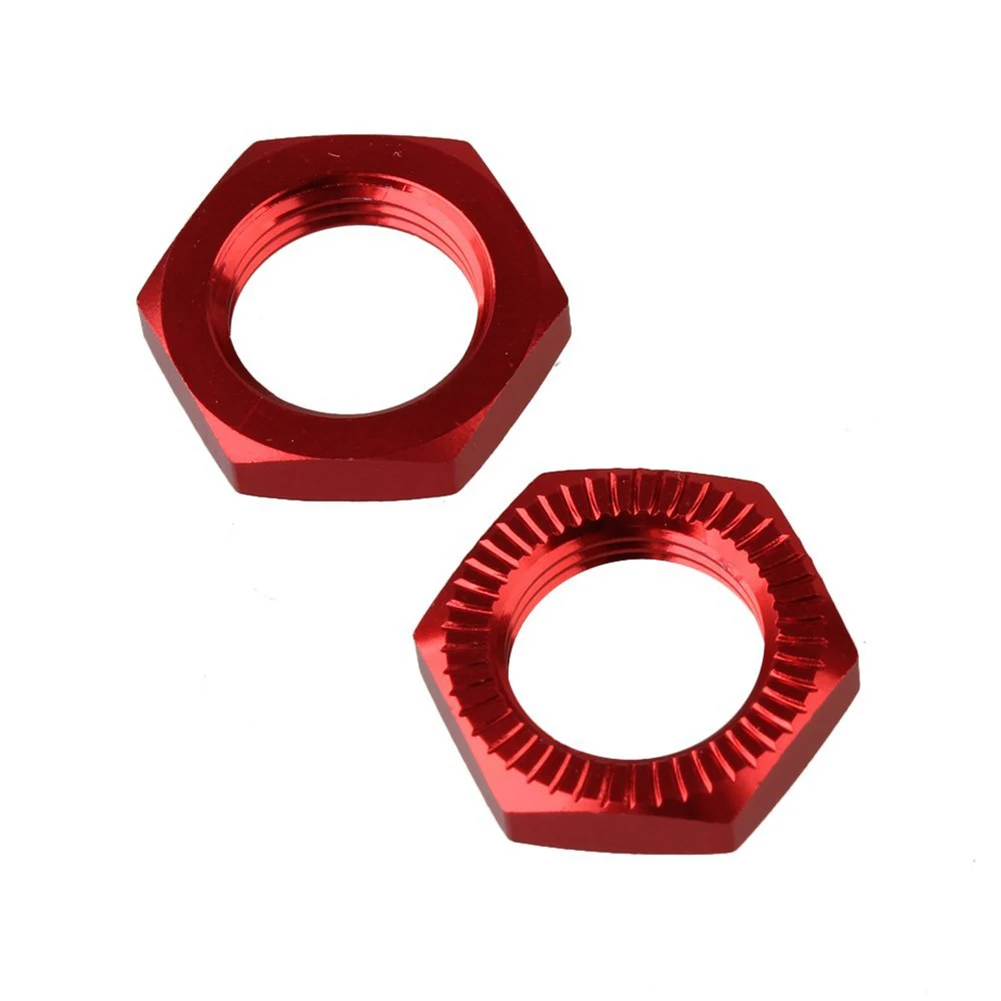 Wheel Hex Hub Nut 17mm Upgrade Wheel Hex Hub Nut Cover N10177 for RC1:8 Model Car,Red