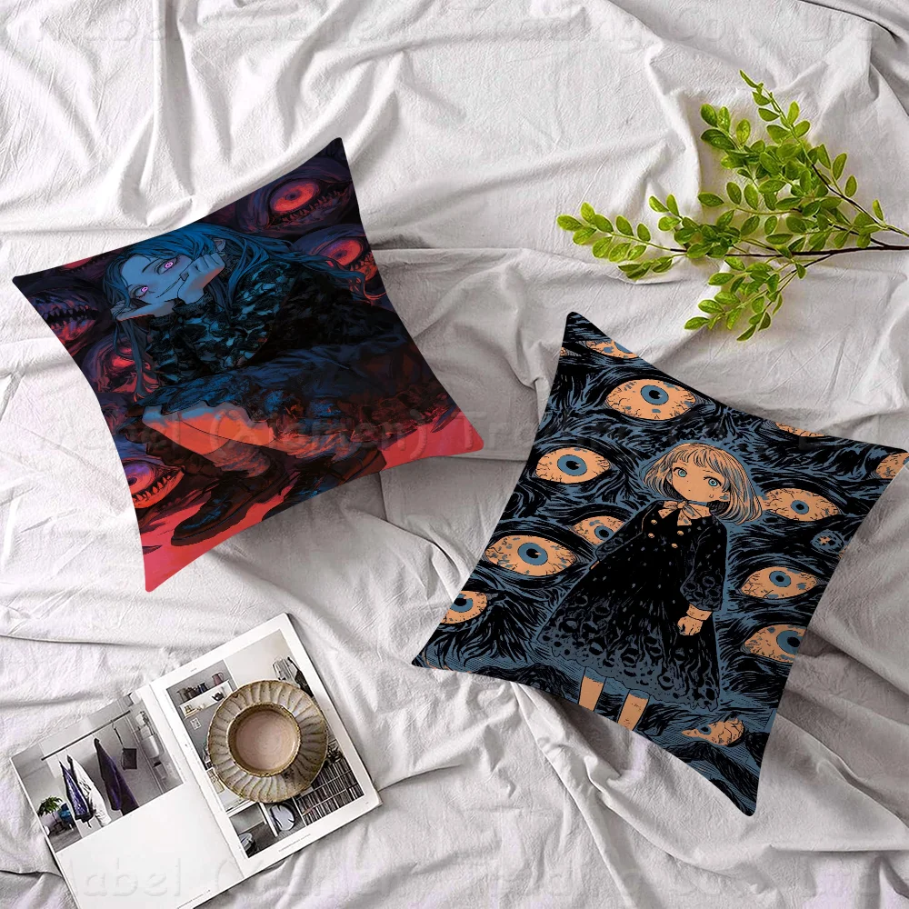 Weird Girl C-curse Return Stranger Eye Monster Pillow Cover For Bedroom Room And Living Room Sofa Decorative Cushion Cover