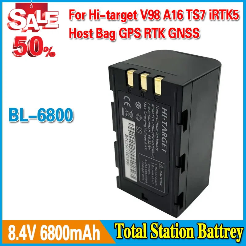 

BL-6800 8.4V 6800mAh Lithium ion Battery For Hi-target V98 A16 TS7 iRTK5 Host Bag GPS RTK GNSS Battery