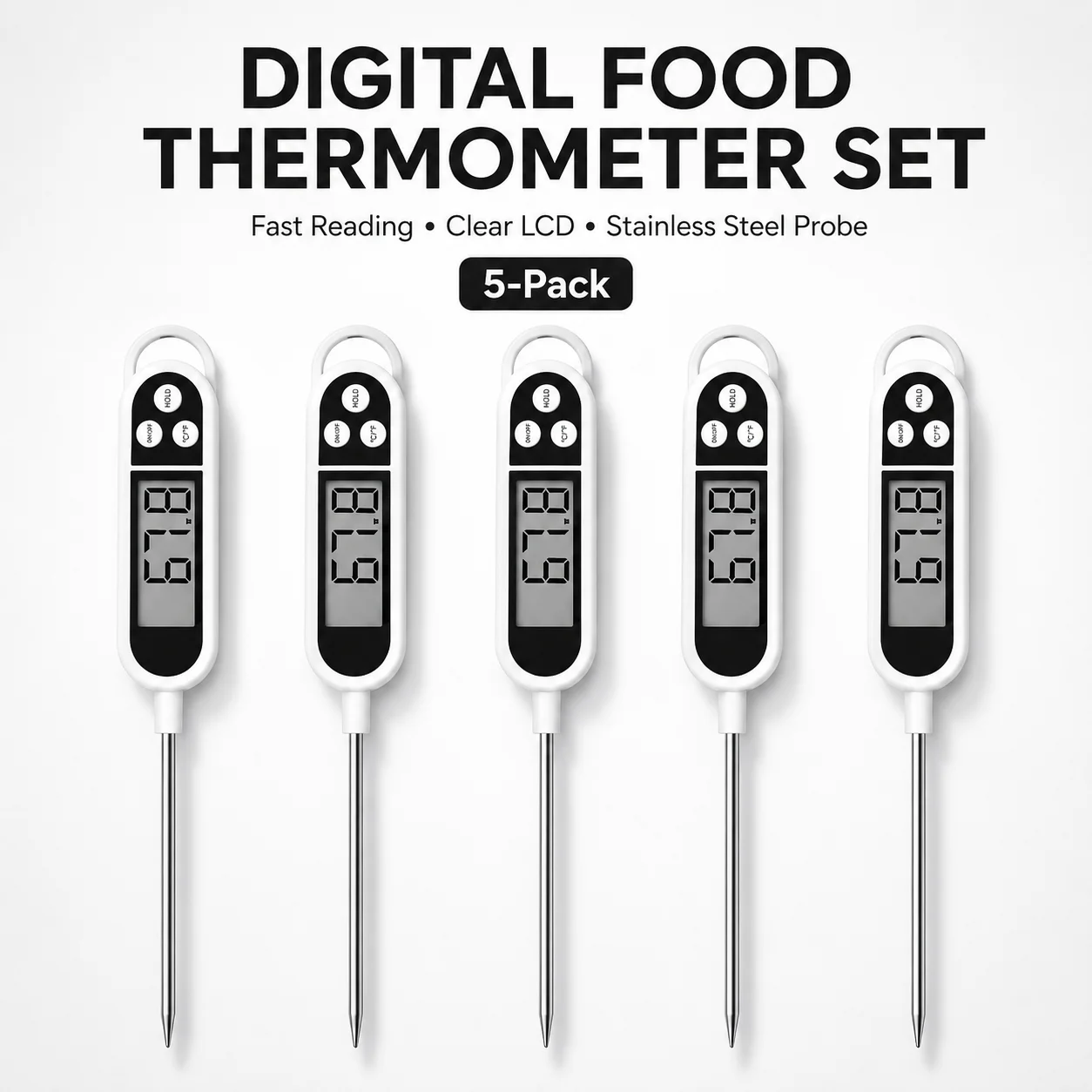 Baby Food Home - One-Button Auto Off Digital Food Thermometer,