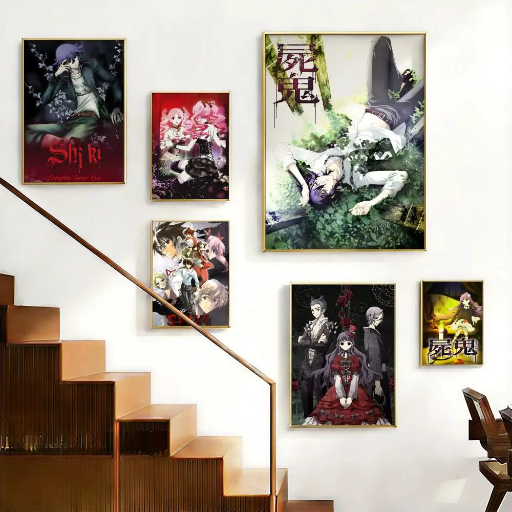Horror Anime Shiki Poster HD Self-Adhesive No Residue After Removal Ideal for All Kinds of Wall Decor
