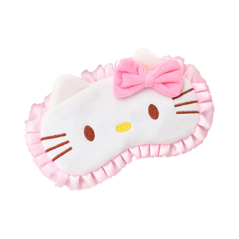 Sanrio Hello Kitty Eye Patch Shading Sleep Eye Mask Cute Women Kawaii Cartoon Eyepatch Travel Relax Cover Girl Eye Care Tools