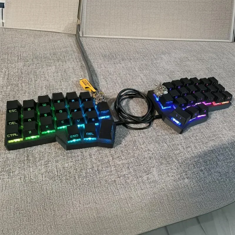 Kit de clavier divisé RVB, interrupteur MX, hotswap, PCB, modèle filaire, carte VIAL, Crkbd, V4