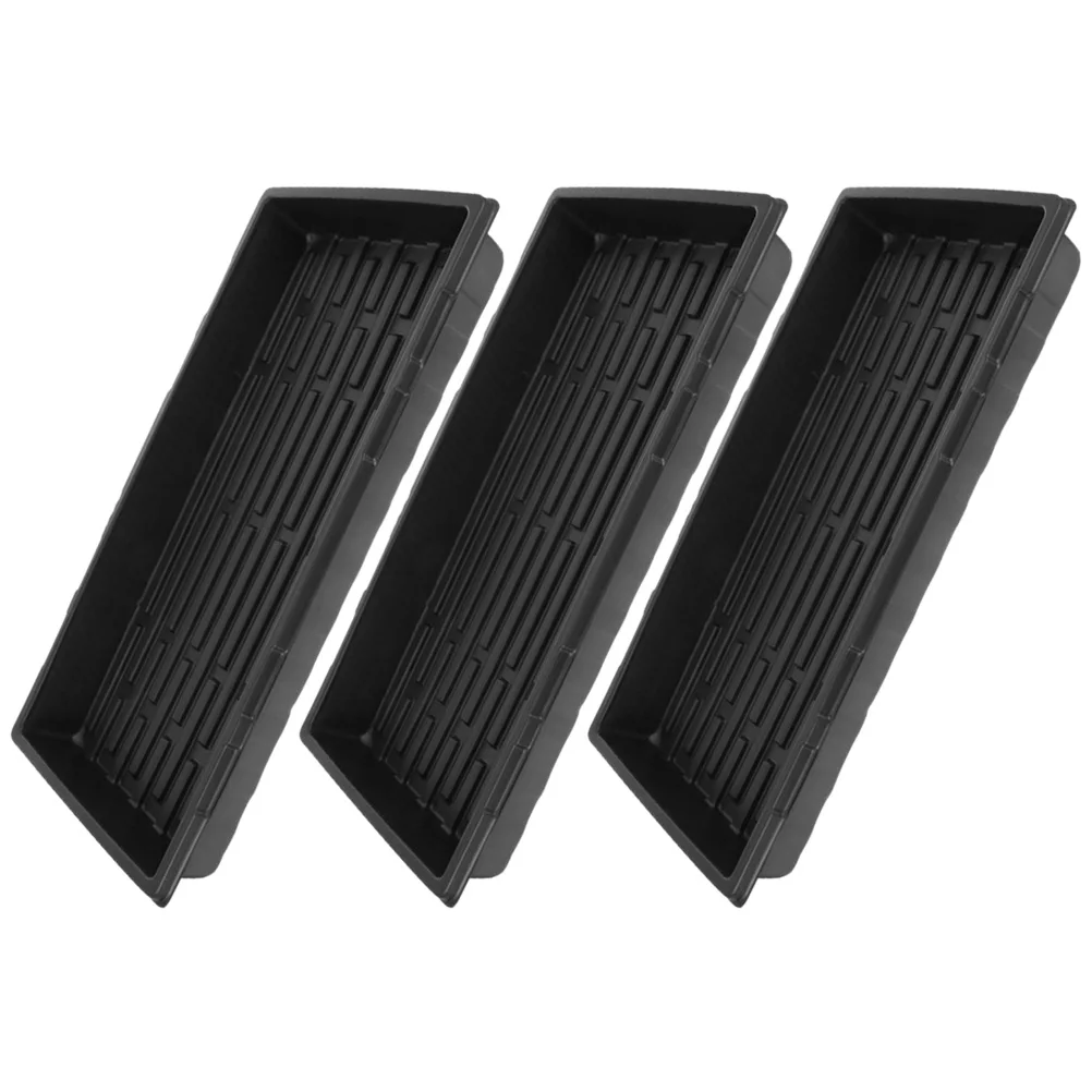 

3pcs Germination Trays 10X20Cm Strong Plastic Growing Tray For Seed Starting Vegetable Flower Seedlings Container Plant Nursery