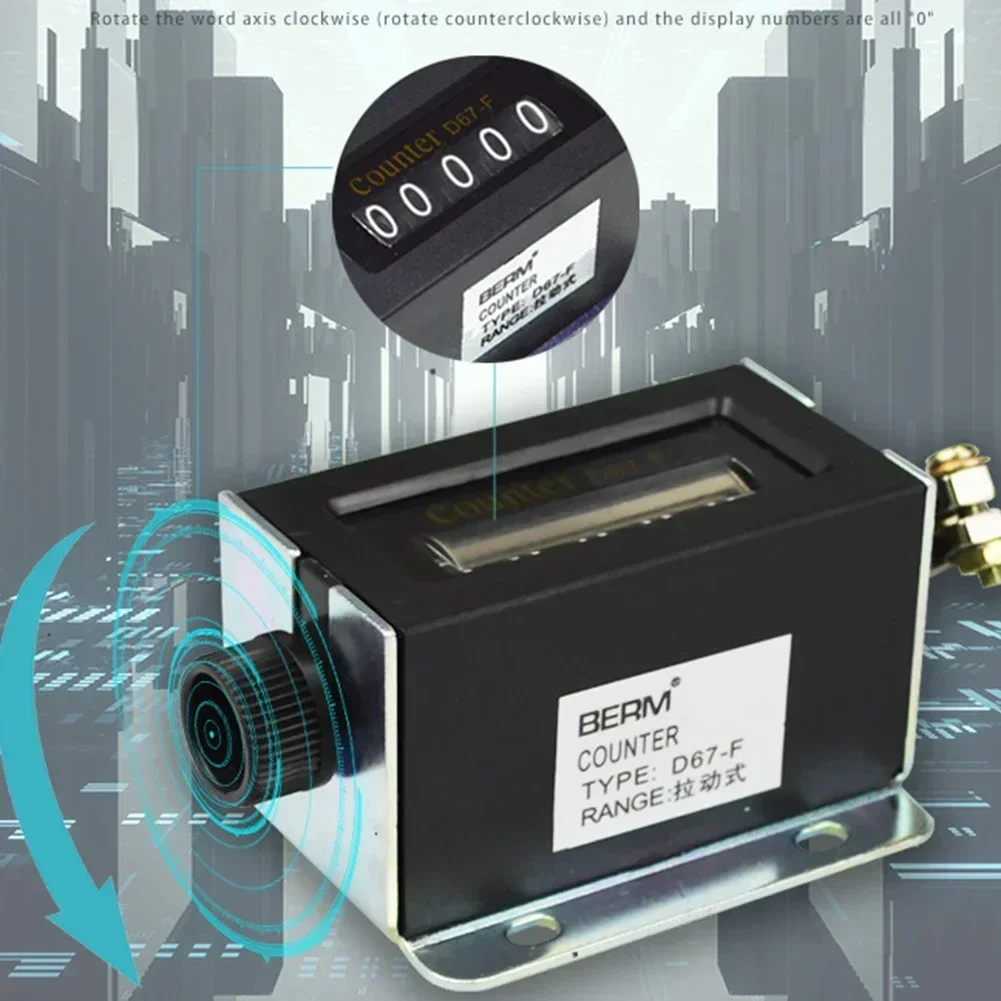 Manual Counter Mechanical Counter Manual Hand Mechanical Pull Type Replacement Resettable Accessories Tally Counter