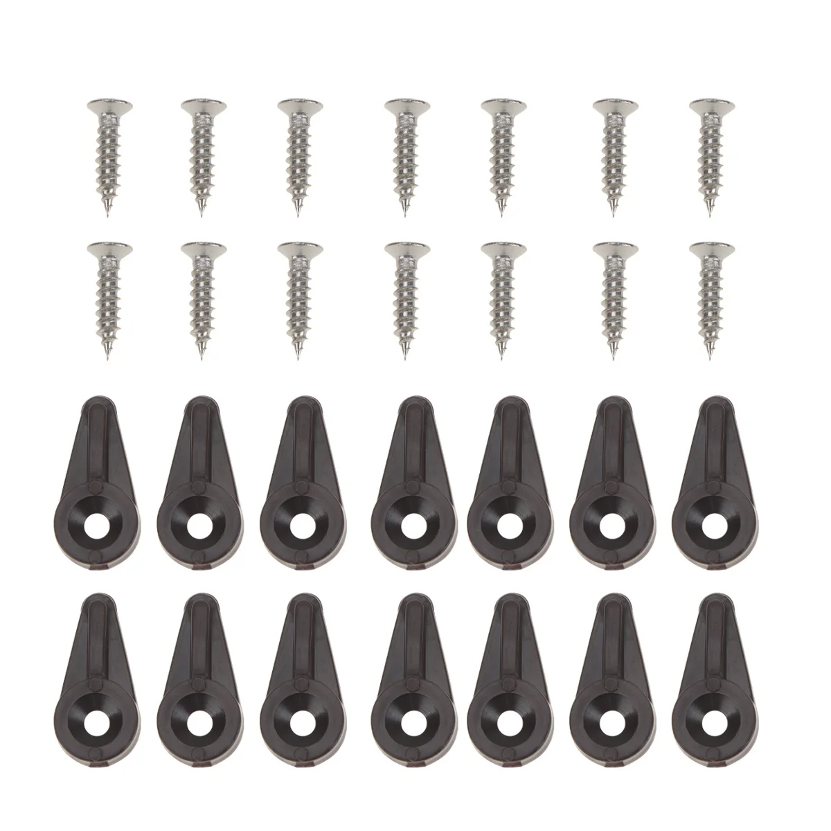 

30pcs Mirror Fixing Clips Lens Glass Assembly Wardrobe Cabinets Bookcase Glass Embedded Fixing Clips with Screw (Brown)