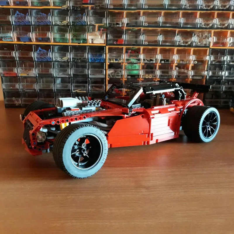 Champion Speed Cars Moc Bausteine Modulare Hot Rod Pneumatische Federung Modell Technologie Blöcke DIY Spielzeug Bau Geschenke