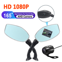 1080P Motorcycle DVR Dash Cam Dual Lens Front & Rear View Mirror Camera 165 Degree Wide Angel Digital Video Recorder Waterproof