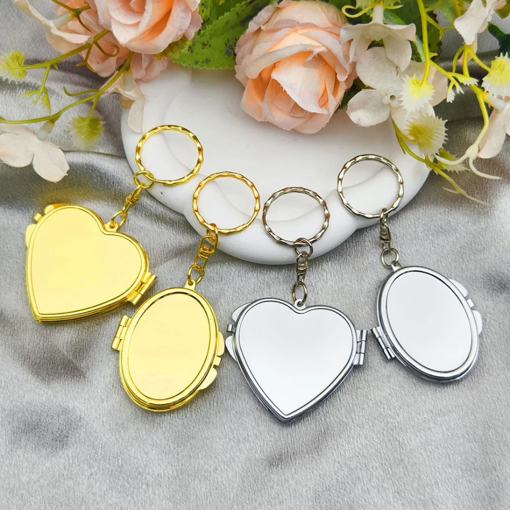 

Custom Name Round Heart Bag Accessories Keychain Metal Stainless Steel Mirror Fashion Keyring Personalized Woman Pendant Gift