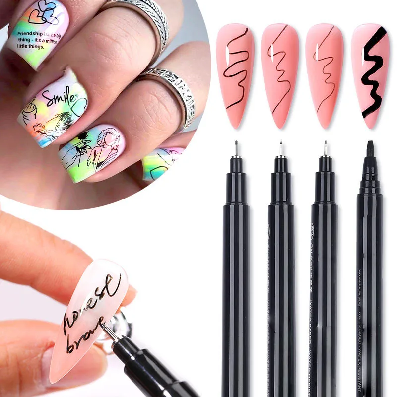 Nail Art Paintbrush With Ultra-fine Drawing Lines Edges Quick Drying Waterproof Acrylic Marker Pen Graffiti Pen