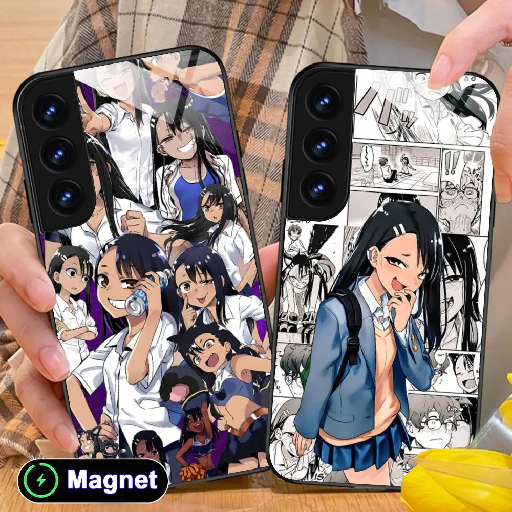 Hayase Nagatoro San Phone Case for Samsung Galaxy S26 S25 S24 S23 S22 S21 S20 Note20 Plus FE Ultra Glass Magnet Cover