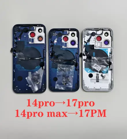 DIY Full Assembly For 14 Pro Max Like 17 Pro Max Housing,For iPhone 14 Pro To 17 Pro Backshell,Assemble OK Wireless Charging