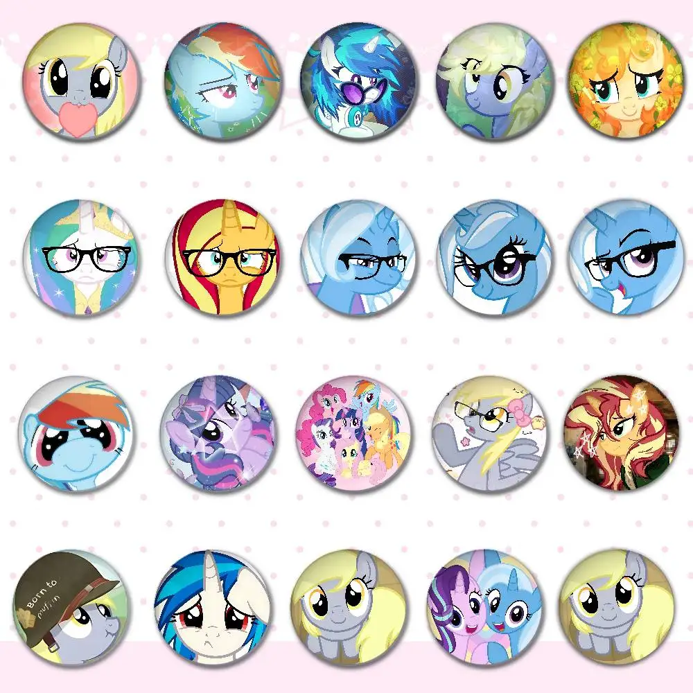 Lindos alfileres de insignia L-little-P-ponyS Mlp para amigo, mochila, ropa, accesorios coleccionables, regalo de joyería