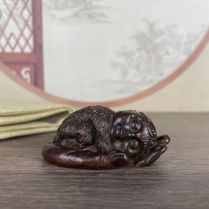 Tibetan Tantric Nepal Copper Wrathful Buddha's Vajra Skull Head Dharma Instrument Ornament