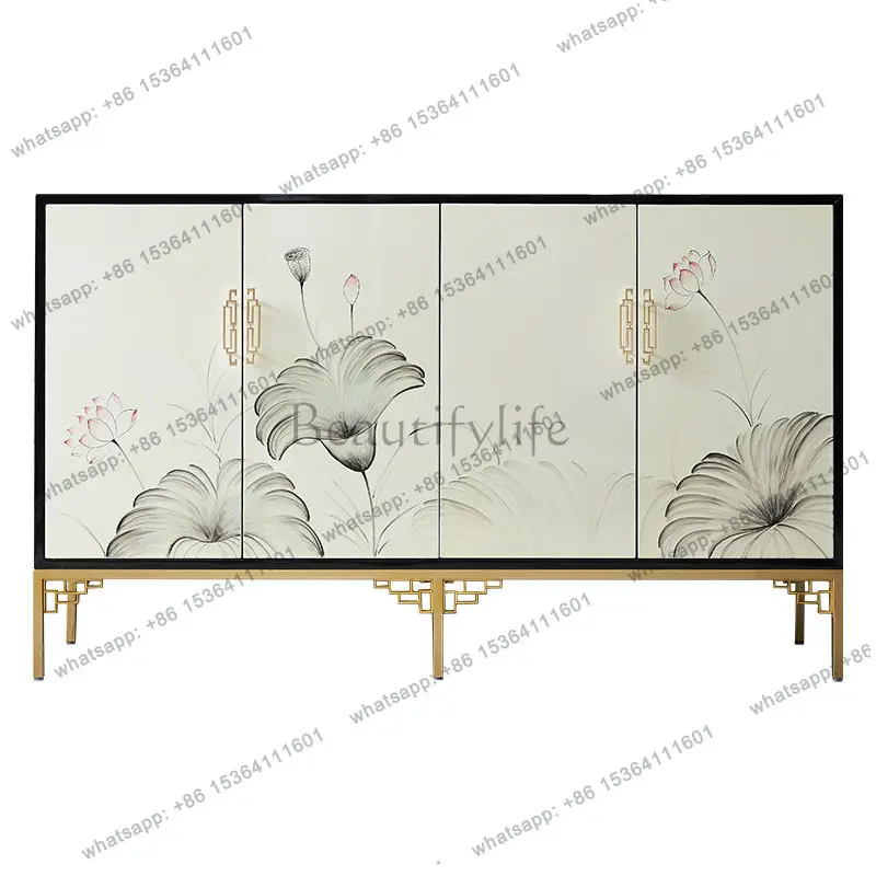 2026 New Chinese-style living room locker Modern simple home partition cabinet